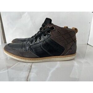 BULL BOXER Solutos Leather Men Lace Up Ankle Boots Sz 10 Hi Top Sneakers Shoes